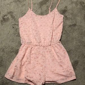 Pink Lace Romper - small